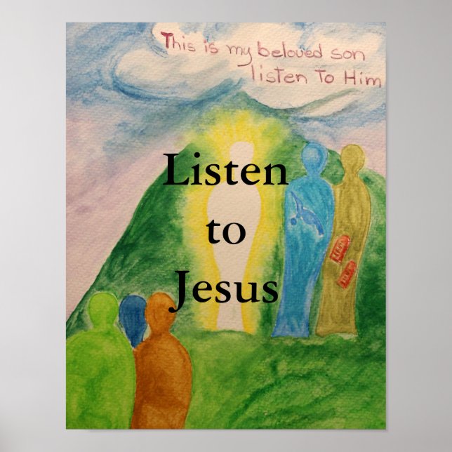Listen To Jesus Poster (Front)