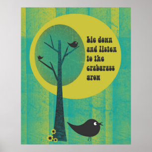 Listen to the Crabgrass Retro Poster