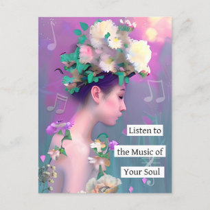 Listen to the Music of your Soul   Inspriational Postcard