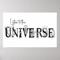 Listen to the universe Stars Lotus moon Sun Art