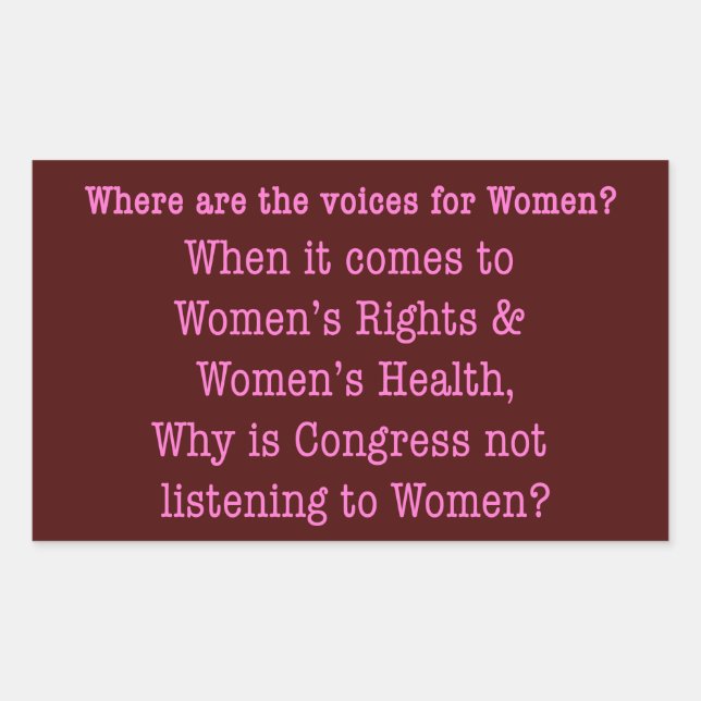 Listen to Women (2017) Rectangular Sticker (Front)