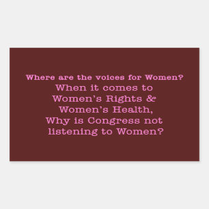 Listen to Women (2017) Rectangular Sticker