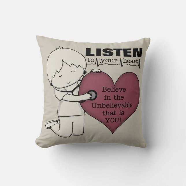 Listen to Your Heart Cushion (Front)