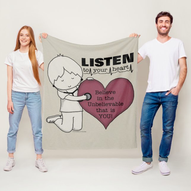 Listen to Your Heart Fleece Blanket (In Situ)