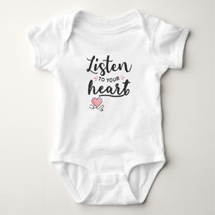 Listen to your heart stethoscope baby bodysuit