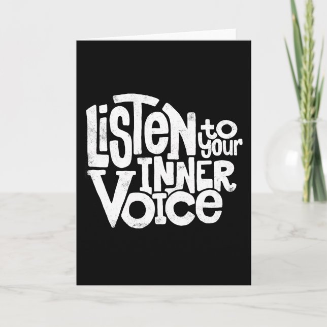 Listen to your inner voice card (Front)
