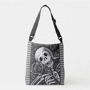 LISTEN TO YOUR PUMPKIN, SELETON CROSS BODY BAG