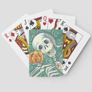 LISTEN TO YOUR PUMPKIN, SKELETON DECK OF CARDS