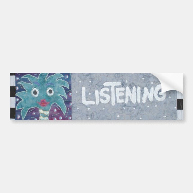 Listening Bumper Sticker (Front)