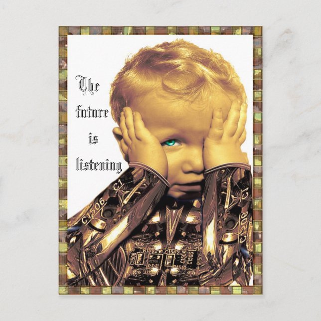Listening Future Customisable  Postcard (Front)