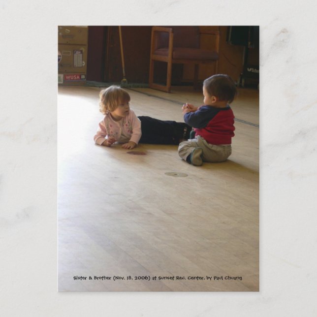 Listening to Kid's Talk... Postcard (Front)