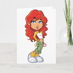 Listening to Music Greeting Cards