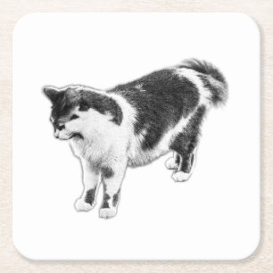 Listening Without Looking Square Paper Coaster