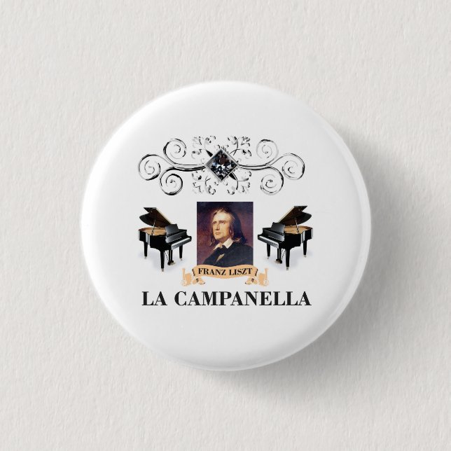 liszt piano haven 3 cm round badge (Front)