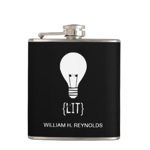 {LIT} Bridal Party Lit Lightbulb Flask (black)