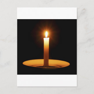 Lit Candle on Black.jpg Postcard