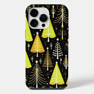 Lit Christmas Tree Pattern iPhone 14 Pro Max Case