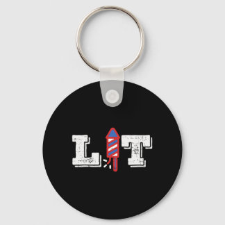 Lit Funny Fireworks 4th Of July Party Aamerican Key Ring