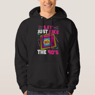 Lit Just Like The 90s Tv 90s Aesthetic Retro Hoodie