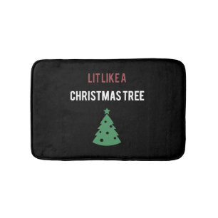 lit like a christmas tree green tree christmas bath mat