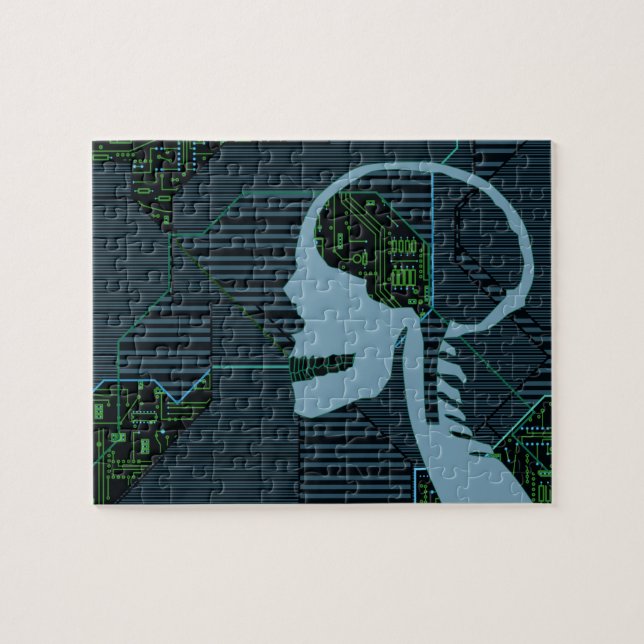 lit logicskull jigsaw puzzle (Horizontal)