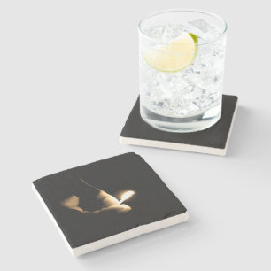 Lit Match Stone Coaster