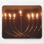 Lit menorah, Israel Mouse Pad<br><div class="desc">AssetID: 200248233-001 / {Gary Faber} / Lit menorah,  Israel</div>