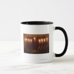 Lit menorah, Israel Mug<br><div class="desc">AssetID: 200248233-001 / {Gary Faber} / Lit menorah,  Israel</div>