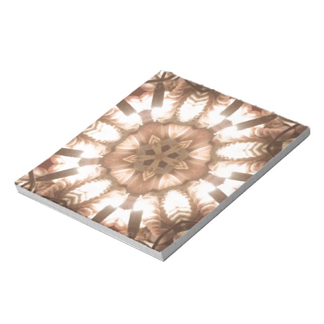 Lit Merry Christmas Tree Lights Kaleidoscope Art Notepad (Rotated)