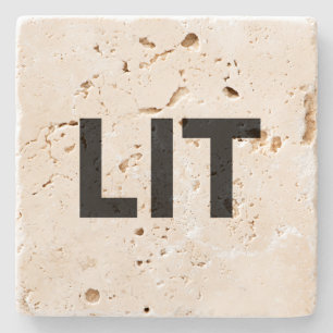 lit stone coaster