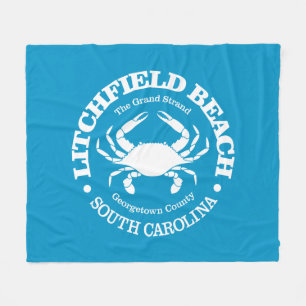 Litchfield Beach (crab) Fleece Blanket