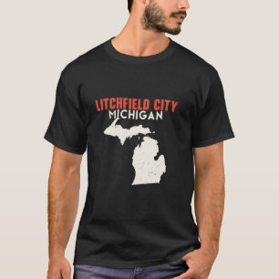 Litchfield city Michigan USA State America Travel T-Shirt
