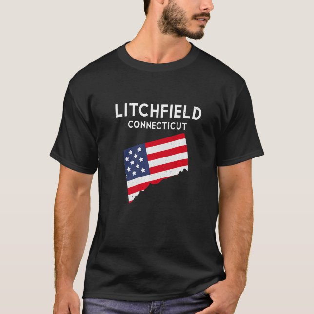 Litchfield Connecticut USA State America Travel Co T-Shirt (Front)