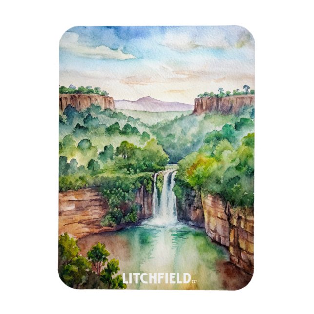 Litchfield National Park Watercolor Painting  Magnet (Vertical)