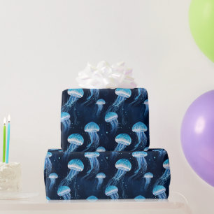 Lite Blue Jellyfish Wrapping Paper