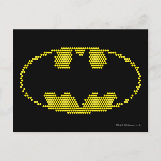 Lite-Brite Bat Emblem Postcard (Front)