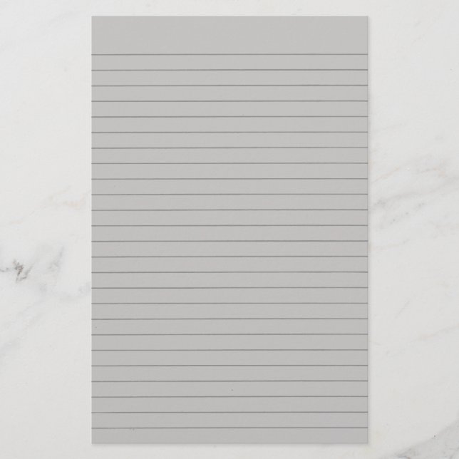Lite Grey Lined Stationery (Front)