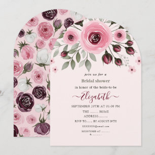 Lite pink Roses Invitation