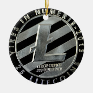 litecoin Coins Ceramic Tree Decoration