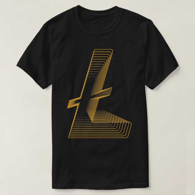 Litecoin crypto gold modern typography art gift T-Shirt (Design Front)