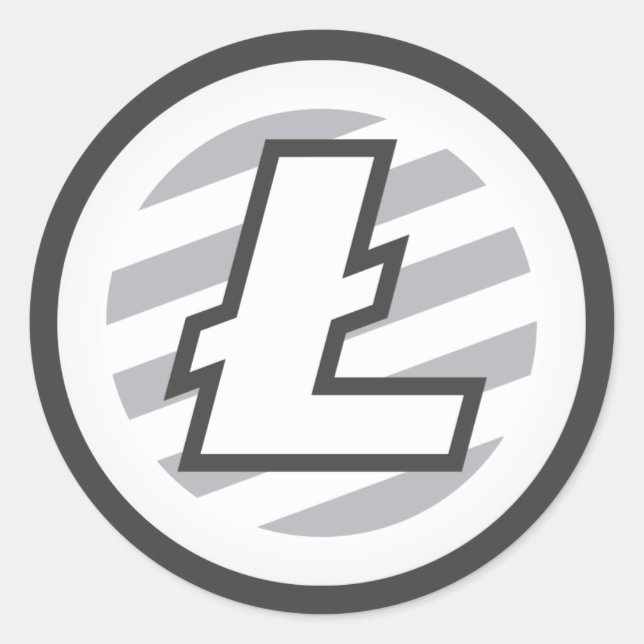 Litecoin Logo Round Sticker (Front)