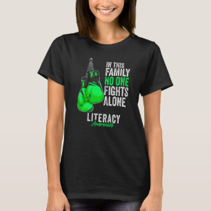 Literacy Awareness Month Gloves Green Ribbon T-Shirt