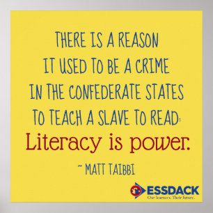 Literacy is power! poster