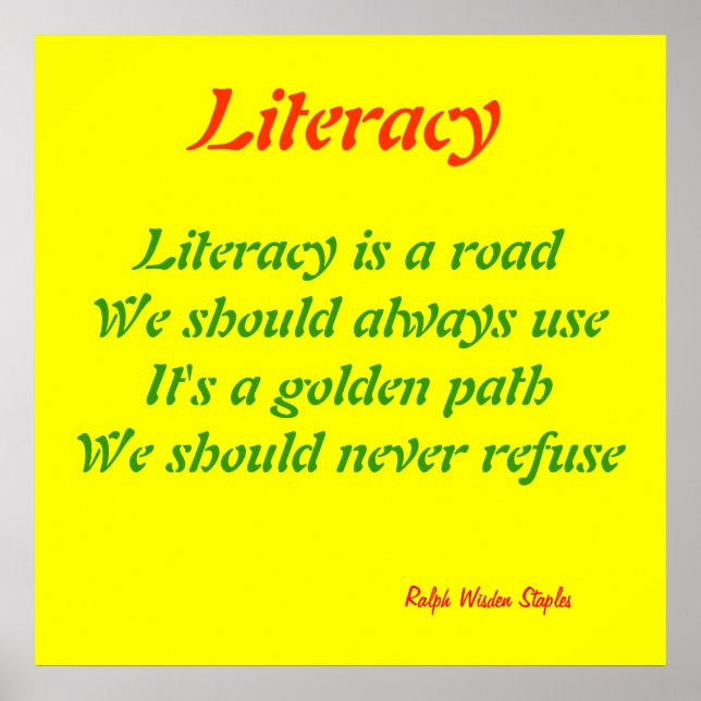 Literacy message poster (Front)