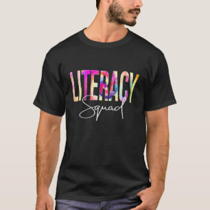 Literacy Squad Tie Dye Back To School Women Apprec T-Shirt