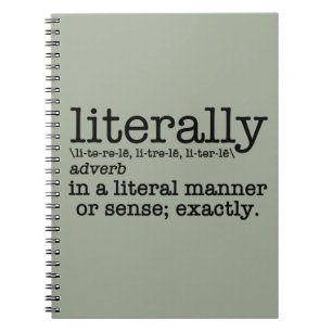 Literally Definition Word Notebook