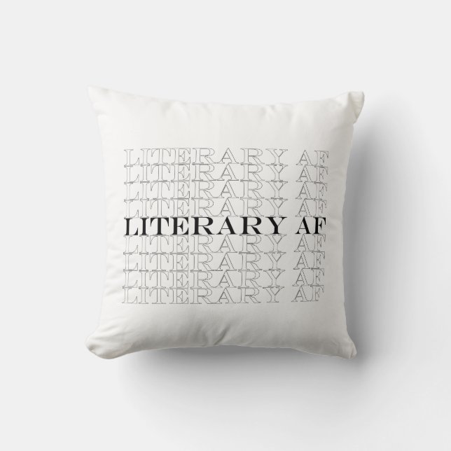 LITERARY AF PILLOW (Front)