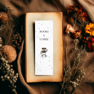 Literary Brews Books & Coffee Bookmark Calling Card