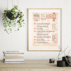 Literary Calendar August Poster