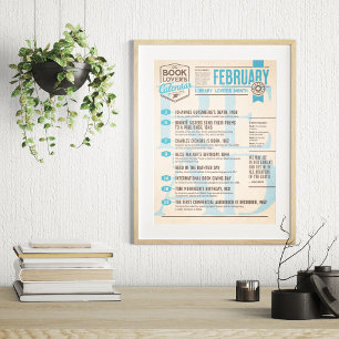 Literary Calendar February Poster